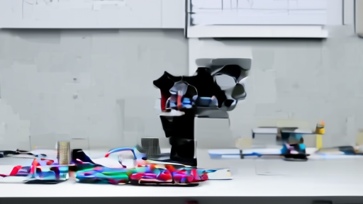University lab bench with flexible neural circuits under a microscope and a cooling diagram nearby