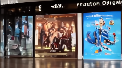 Multiplex lobby with music-biopic posters reflected beside a studio finance desk