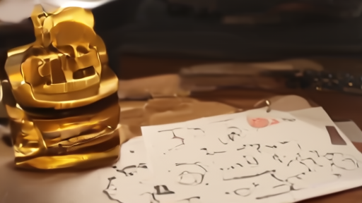 Songwriter studio desk with a royalty statement, gold record plaque and catalog sale contract