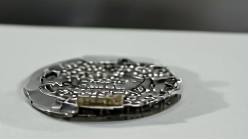 A wafer-scale Cerebras chip on a clean-room handler with gloved hands at the edge of frame.