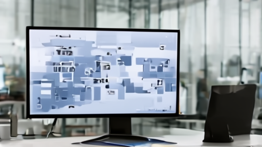 Designer at a workstation reviewing a Figma file with AI-generated layout previews on a second monitor.