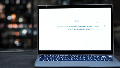 Developer laptop with an API endpoint URL on screen, GPU rack lights blurred behind.