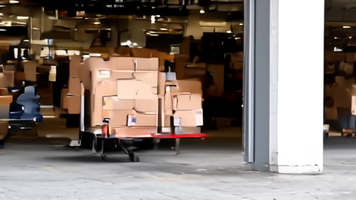 UPS package handlers loading a brown delivery truck at a regional sorting facility on a weekday morning.