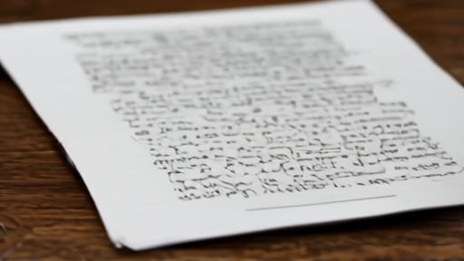 A printed letter on a wooden desk under afternoon light, edges curled, no faces visible.