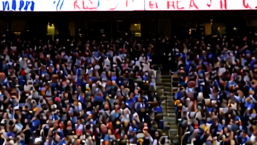 A basketball arena scoreboard showing the final score of a playoff game.