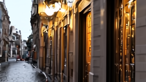 Vintage Parisian shopfront and brass-and-glass doors lit at dusk, evoking the 1920s Paris setting of The Electric Kiss