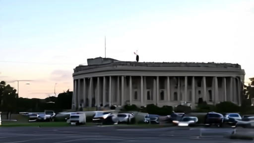 The Pentagon exterior viewed across a parking lot in late afternoon with partial cloud cover.