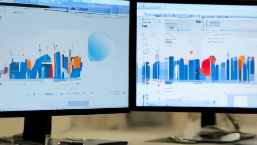 A trading-floor monitor displays the ISM Manufacturing PMI release ticker beside a separate screen showing China's PMI
