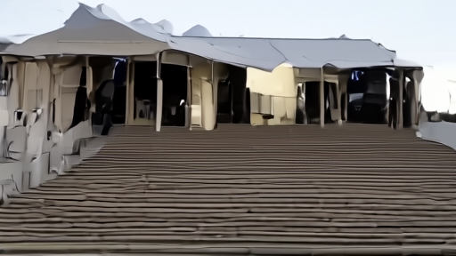 The Met steps on Fifth Avenue at dusk, white tents being raised over the staircase, banner reading Costume Art on a column