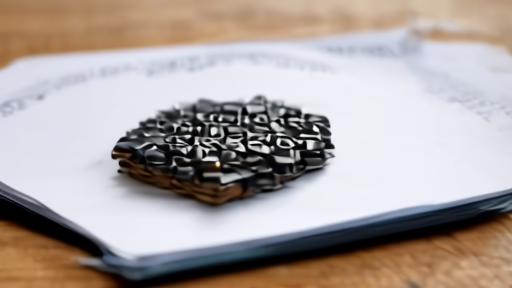 An Apple Inc. annual report open on a desk to the capital-return summary page next to a stack of NAND flash memory chips.