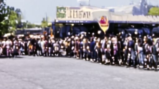 Concertgoers queued along a parking-lot line at a New Jersey suburban music club on a spring afternoon.