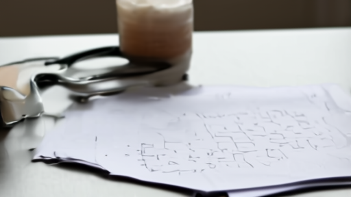 A clinical research bench with a GLP-1 vial, electronic health record charts and a stethoscope