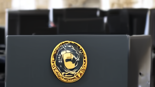 Pentagon press briefing room with empty lectern and seal.
