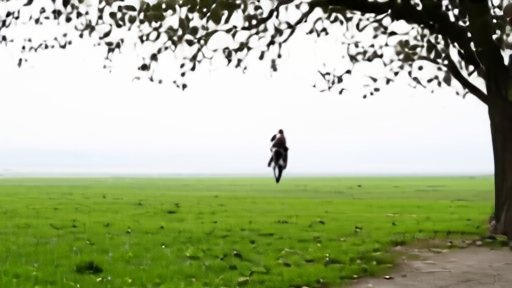 Solo runner on a wooded park path at sunrise wearing a singlet and a watch, with cottonwood seeds in the air