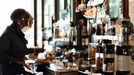 A Cash App user paying at a small Brooklyn coffee shop while a barista watches the screen.