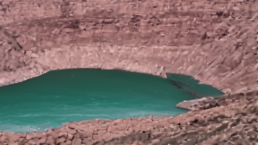 Flaming Gorge Dam outlet works releasing a high green plume into the Green River canyon under afternoon light, exposed bathtub ring on red sandstone walls.