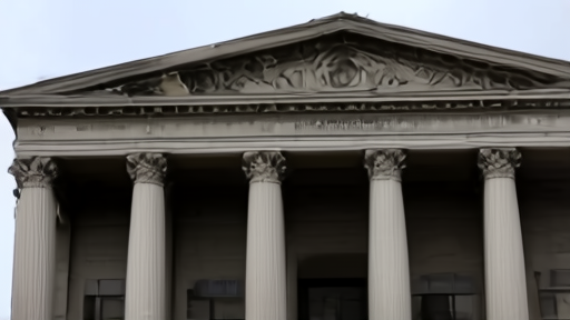 Wide exterior shot of the Marriner S. Eccles Federal Reserve building in Washington at midday under overcast sky.