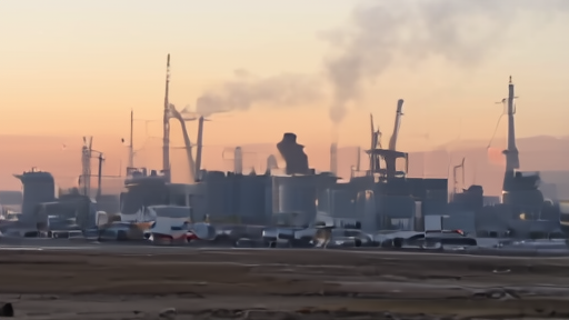 Smoke rising from oil storage tanks at the VTTI facility in the Fujairah Petroleum Industries Zone after a drone strike, with emergency responders in the foreground.