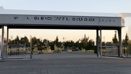 Meta's Menlo Park campus entrance signage with a security perimeter and pedestrian gate.