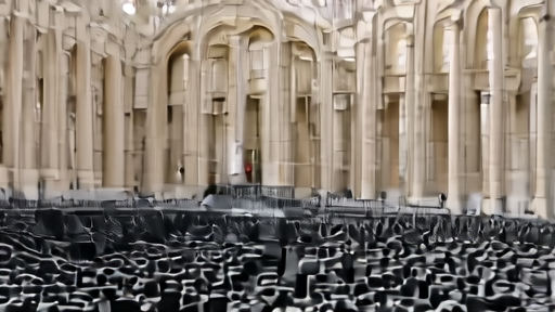Vatican Paul VI Audience Hall set up for a Wednesday General Audience with empty rows of pilgrim seating in soft daylight.