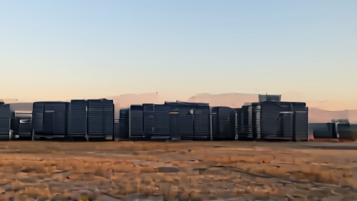 Megapack lithium-ion battery installation at a data-center site in West Texas.