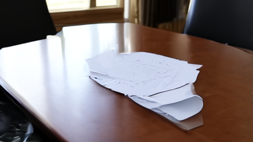 Conference table in West Wing meeting room with executive order draft visible