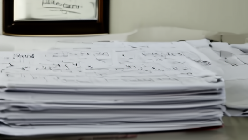 Stack of redacted Epstein files beside a Pulitzer certificate on a desk