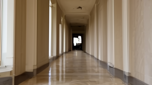 An empty hallway outside the OMB suite at the Eisenhower Executive Office Building