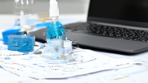 A biosecurity import permit checklist beside a sealed vial and laptop