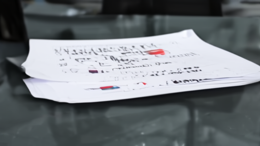 An FCC filing packet with Gulf sovereign flags reflected in glass.