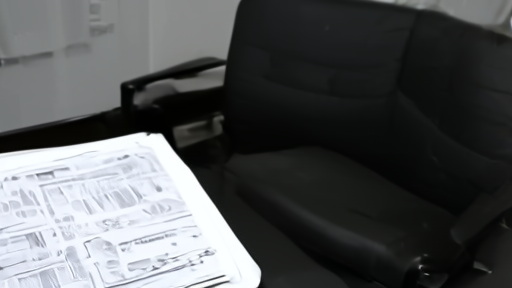 A military newspaper rack beside an empty ombudsman office chair