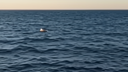 A NOAA TAO array buoy floating in the equatorial Pacific at dawn, satellite-imagery overlay subtly visible in the surface water.