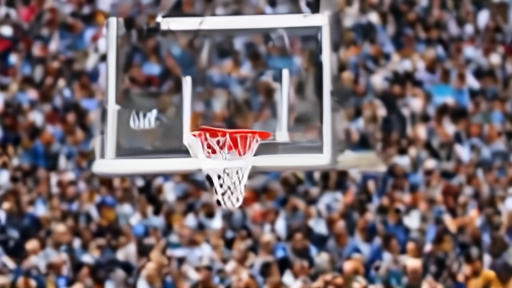 A point guard pulls up for a jump shot in front of a crowded WNBA arena, defenders trailing, the scoreboard a soft blur.