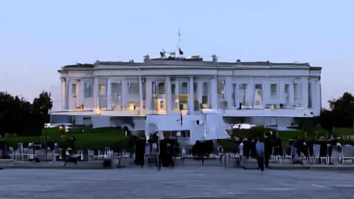 President Trump mid-shrug walking toward Marine One on the South Lawn at dusk