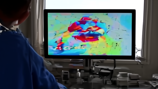 A NOAA sea-surface-temperature globe display on a research vessel monitor showing the equatorial Pacific in deep red