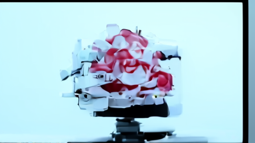 A research microscope on a dark laboratory bench with a slide of stained immune cells visible on a connected monitor.