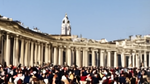 St Peter's Square at midday with the Pope's blessing window visible in the Apostolic Palace, scattered pilgrims with raised phones, sun on the colonnade