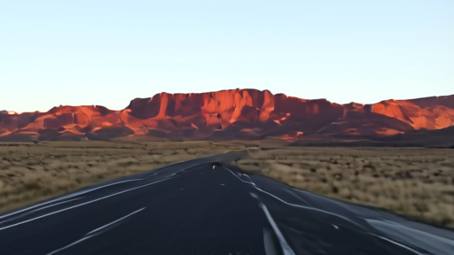 A two-lane road through high desert sage between Hildale Utah and Colorado City Arizona under afternoon light