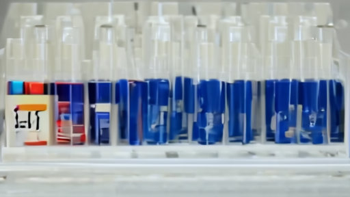 Dairy bulk tank sample vials arranged beside state risk labels