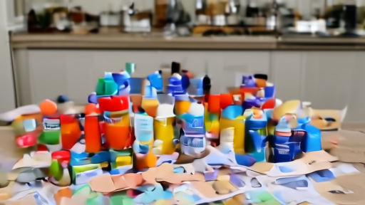 Kitchen table with hurricane supplies, evacuation route, and weather radio