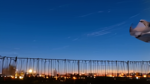 Night sky over Kyiv with drone trails after a truce notice tears loose