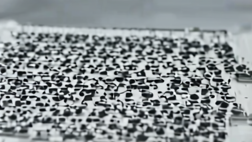 Silicon wafer with chip dies under clean-room lighting.