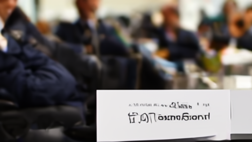 Empty conference seat with a small UAE flag placard in front, surrounding seats filled with diplomats blurred.