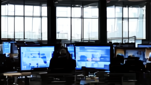 Wall Street trading floor late afternoon with closing-bell light through windows