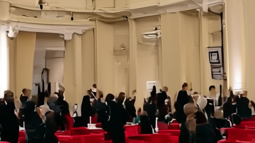 Critics seated in red velvet at the Salle Debussy at the Palais des Festivals filing out after a morning Competition screening