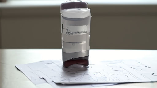 A pharmacy counter with an oral medication bottle and a printed prescription form, indirect window light