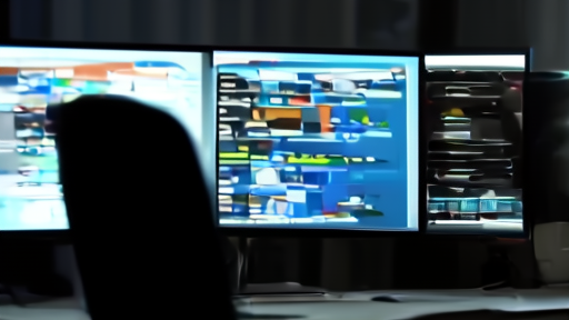 Developer workstation at night with multiple monitors showing OAuth audit logs and security console alerts