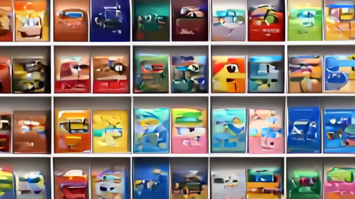 A streaming app storefront arranged like a grocery aisle with Apple and Peacock boxes on Amazon shelves