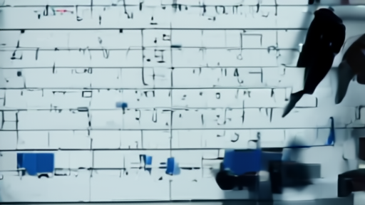 Close-up of a lab filter under microscope beside a printed scale ruler and climate-model chart.
