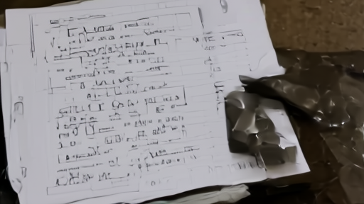 Federal docket sheet beside a reporter notebook and sealed device bag